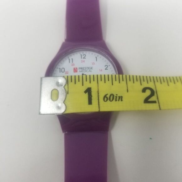 Prestige Medical Water Resistant Military Time Nursing Scrub Purple Band Watch - Picture 6 of 9